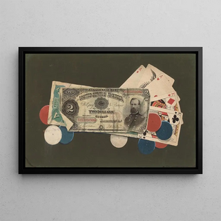 Anonymous - Trompe lOeil A Full House with Chips 2 and 5 Bills.webp