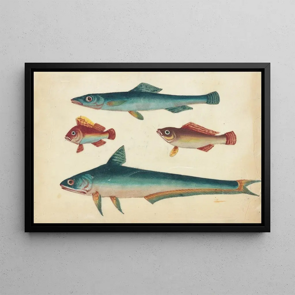 Anonymous - Two green fish two brown fish.webp