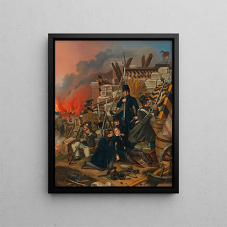 Anonymous - Verteidigung eines Linientores durch Nationalgarde Akademische Legion und Mobilgarde.webp