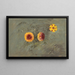 Zinnias - Anonym — gerahmtes Bild an der Wand