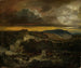 Landschaft am Abend mit Einsiedlern, die nach Hause zurückkehren - Anselm Feuerbach — Ansicht des Kunstwerks