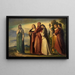 Dante und die edlen Frauen von Ravenna - Anselm Feuerbach — gerahmtes Bild an der Wand