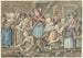 Ein Mann, der seine Frau geschlagen hatte, wird von einer Gruppe von Frauen in der Vinkestraat in Amsterdam bestraft, 1768 - Anthonie Drost — Ansicht des Kunstwerks