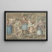 Ein Mann, der seine Frau geschlagen hatte, wird von einer Gruppe von Frauen in der Vinkestraat in Amsterdam bestraft, 1768 - Anthonie Drost — gerahmtes Bild an der Wand