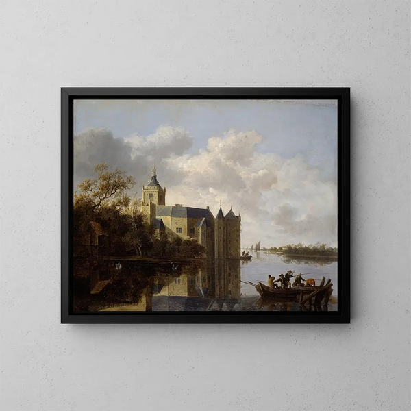 Das Schloss Montfoort bei Utrecht - Anthonie Jansz van der Croos — gerahmtes Bild an der Wand