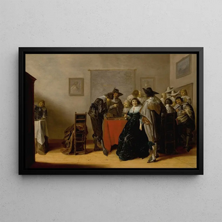 Anthonie Palamedesz - Amsterdam An Elegant Company In Conversation Playing Games And Drinking In An Interior.webp