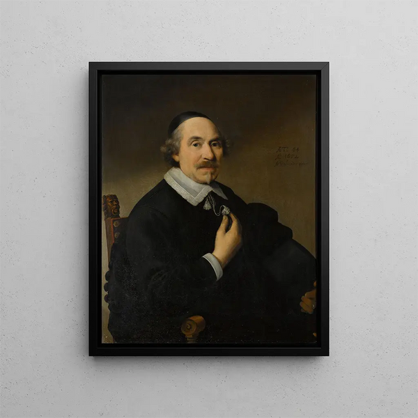 Portrait d'homme probablement Pieter Anthonisz van Bronckhorst 1588–1661 - Anthonie Palamedesz — gerahmtes Bild an der Wand