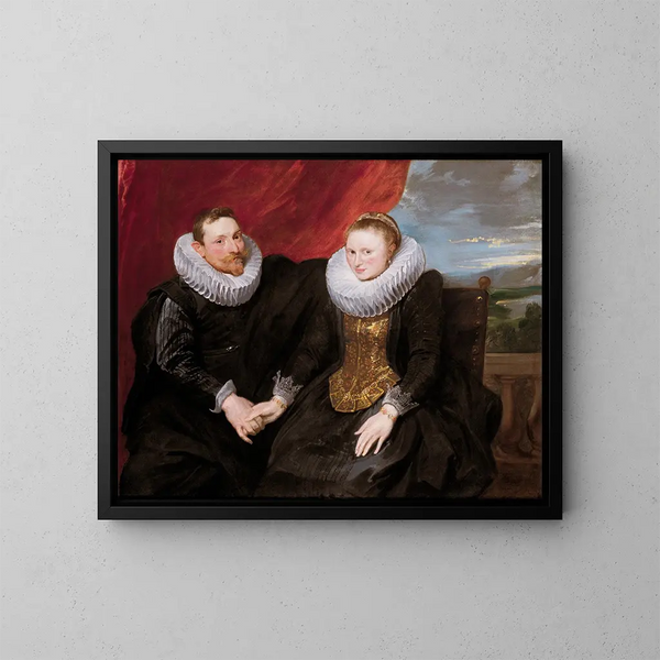 Ein verheiratetes Paar - Antoine van Dyck — gerahmtes Bild an der Wand