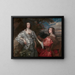 Katherine, Gräfin von Chesterfield, und Lucy, Gräfin von Huntingdon - Antoine van Dyck — gerahmtes Bild an der Wand