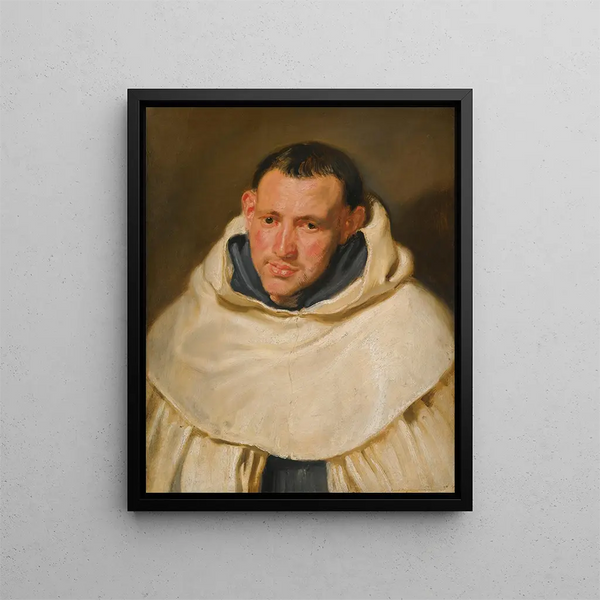 Portrait eines karmelitischen Mönchs Kopf und Schultern - Antoine van Dyck — gerahmtes Bild an der Wand