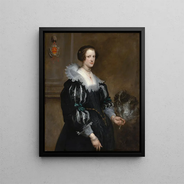 Portrait von Anna Wake - Antoine van Dyck — gerahmtes Bild an der Wand