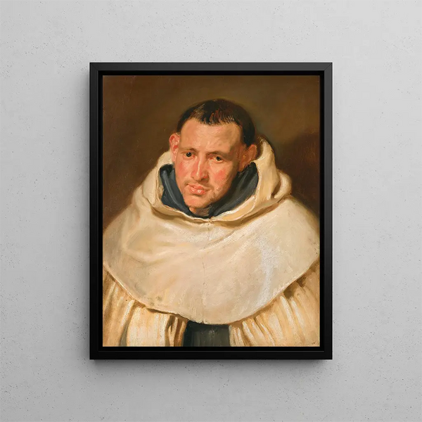Portrait eines karmeliten Mönchs - Antoine van Dyck — gerahmtes Bild an der Wand