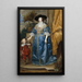 Königin Henriette Marie mit Sir Jeffrey Hudson - Antoine van Dyck — gerahmtes Bild an der Wand