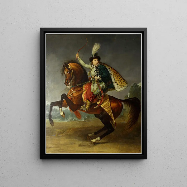 Portrait des Reiters Prinz Boris Youssoupov - Antoine-Jean Gros — gerahmtes Bild an der Wand