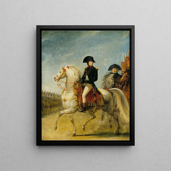 Der General Bonaparte bei der Überprüfung der Truppen - Antoine-Jean Gros — gerahmtes Bild an der Wand