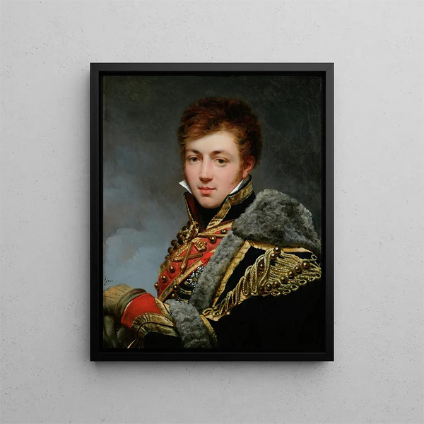 Portrait of Count Honoré de La Riboisère 1788-1868 - Antoine-Jean Gros — gerahmtes Bild an der Wand