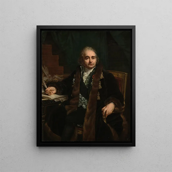 Portrait des Grafen Jean-Antoine Chaptal - Antoine-Jean Gros — gerahmtes Bild an der Wand