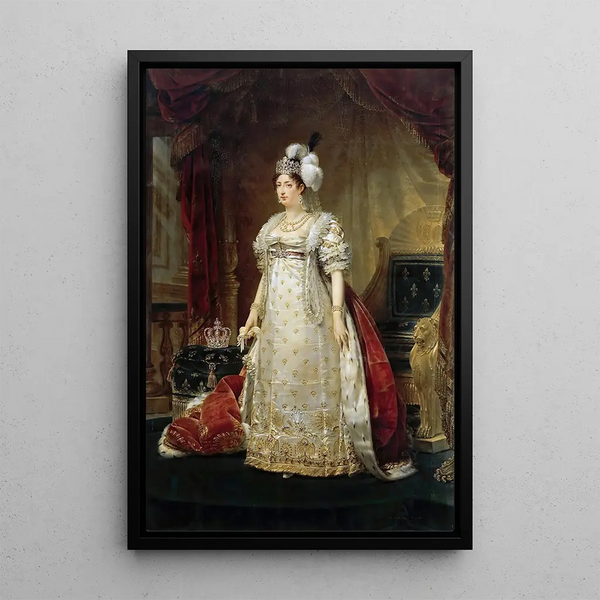Portrait von Marie-Thérèse Charlotte von Frankreich, Herzogin von Angoulême - Antoine-Jean Gros — gerahmtes Bild an der Wand