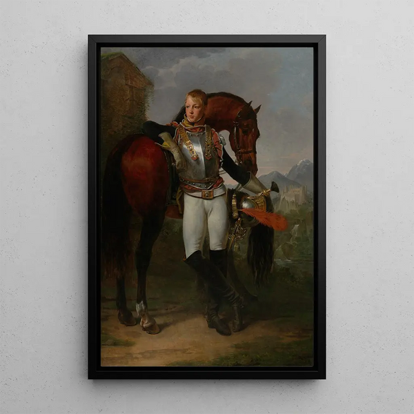 Portrait des Leutnants Charles Legrand - Antoine-Jean Gros — gerahmtes Bild an der Wand