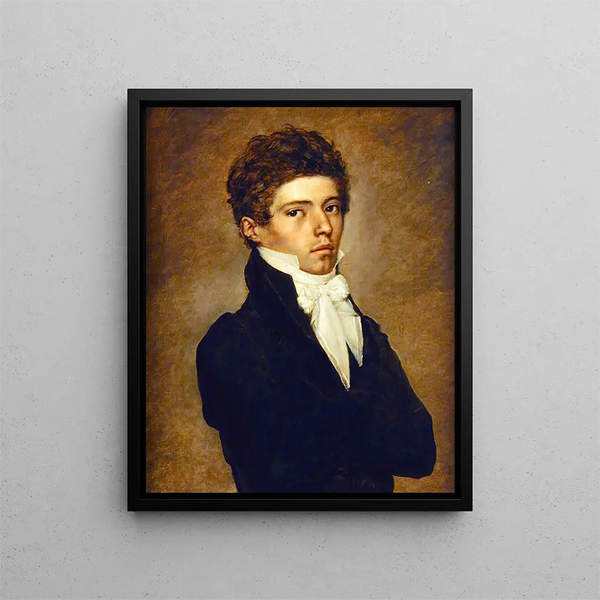 Portrait eines Mannes - Antoine-Jean Gros — gerahmtes Bild an der Wand
