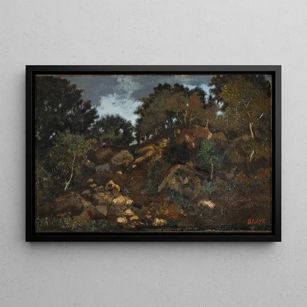 AntoineLouis Barye - Rocks In Fontainebleau Forest.webp