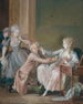 Der alte Mann mit Fächer - Antoine Borel — Ansicht des Kunstwerks