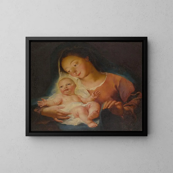 Jungfrau mit Kind - Antoine Coypel — gerahmtes Bild an der Wand