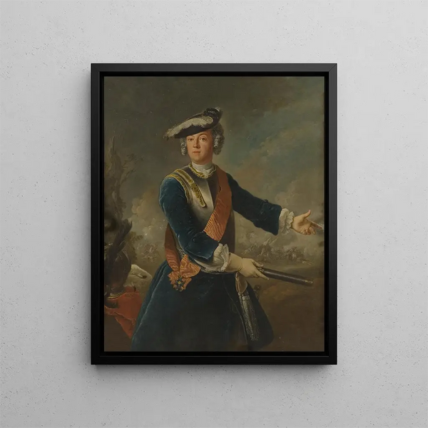 Auguste Vilhelm 1722-1758 Prinz von Preußen - Antoine Pesne — gerahmtes Bild an der Wand