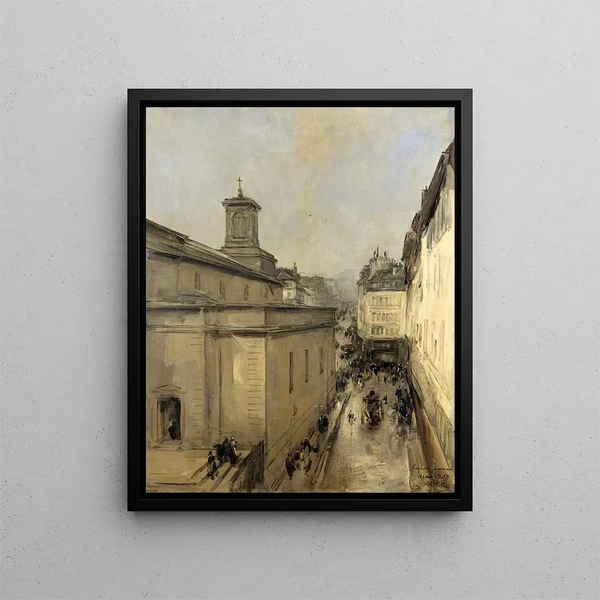 Antoine Vollon - View of the Church of Notre Dame de Lorette and the Rue Flchier Paris.webp