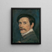 Selbstporträt - Anton Árpád Schuster — gerahmtes Bild an der Wand