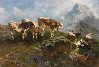 Anton Braith - Klber und Schafe im Hochgebirge.webp