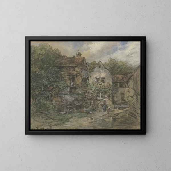 Ferme - Anton Burger — gerahmtes Bild an der Wand