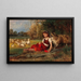 Gardeuse d'oies au repos - Anton Dieffenbach — gerahmtes Bild an der Wand