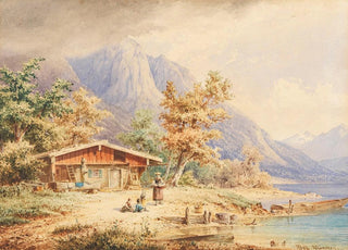 Anton Doll - Berghtte am See.webp