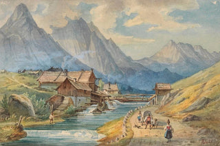 Anton Doll - Dorf am Gebirgsbach.webp