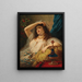 Eine Odaliske mit Wasserpfeife - Anton Ebert — gerahmtes Bild an der Wand