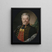 Portrait eines edlen Ritters im Husarenuniform - Anton Ebert — gerahmtes Bild an der Wand