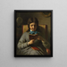 Mädchen liest - Anton Ebert — gerahmtes Bild an der Wand