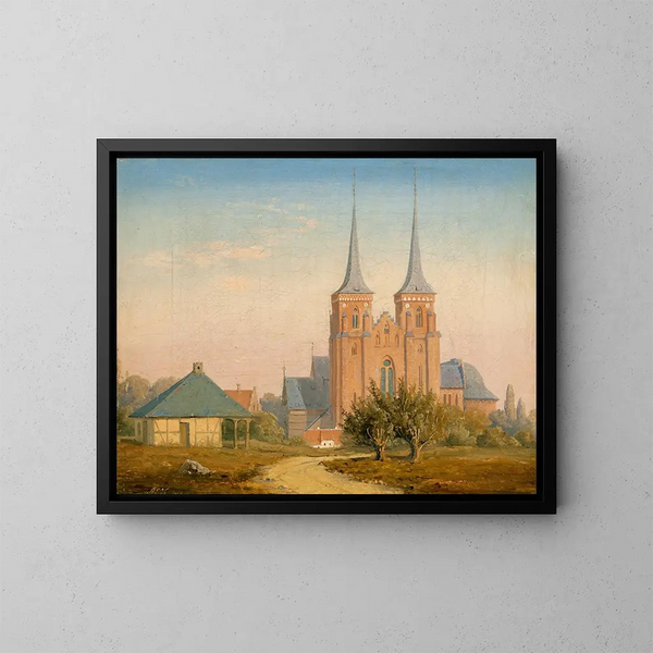 Kathedrale von Roskilde - Anton Eduard Kieldrup — gerahmtes Bild an der Wand