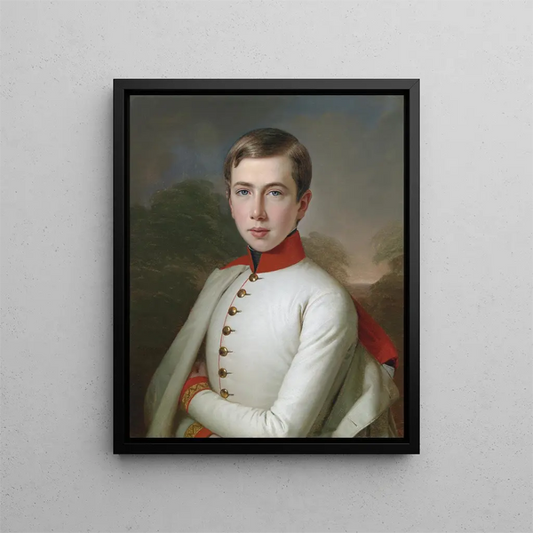 L'archiduc Charles-Louis d'Autriche 1833-1896 im Alter von 15 Jahren - Anton Einsle — gerahmtes Bild an der Wand