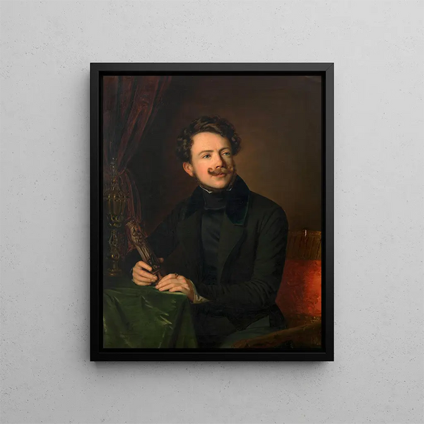 Friedrich Otto von Leber, Archäologe und Schriftsteller - Anton Einsle — gerahmtes Bild an der Wand