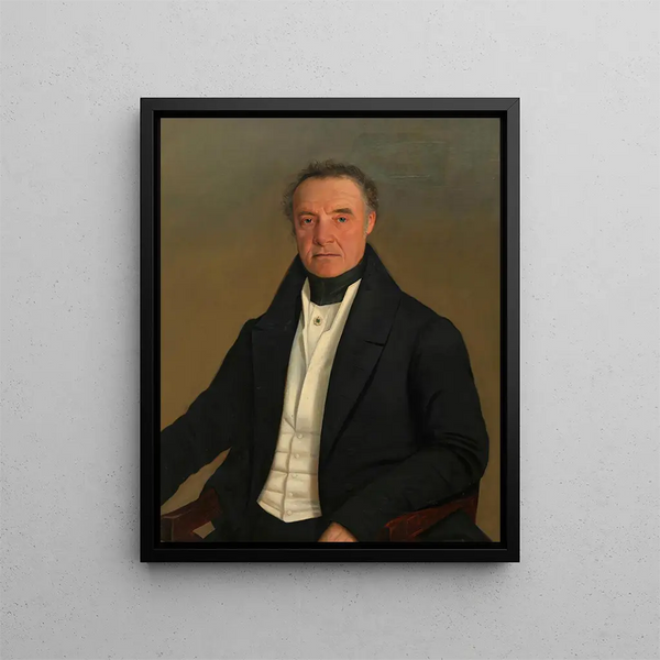 Johann Georg Scherzer, der alte Besitzer der Gaststätte Zum Sperl - Anton Einsle — gerahmtes Bild an der Wand