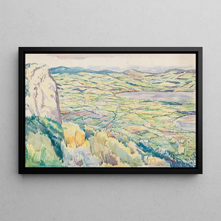 Anton Emanuel Peschka - A view of Lake Mondsee from Hllkar.webp