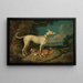 Ein Jagdhund mit einem Hasen - Anton Enzinger — gerahmtes Bild an der Wand
