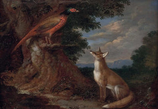 Anton Enzinger - Fuchs Und Fasan In Landschaft.webp