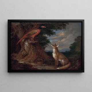 Anton Enzinger - Fuchs Und Fasan In Landschaft.webp