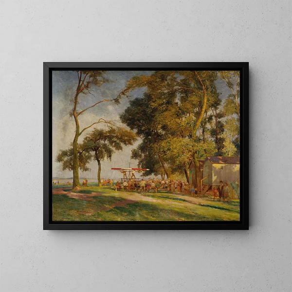 Sonntag in der Lobau - Anton Hans Karlinsky — gerahmtes Bild an der Wand