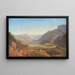 Landschaftsbild mit See im Norden Italiens - Anton Hansch — gerahmtes Bild an der Wand