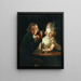 Verlobung mit Kerzenlicht - Anton Hickel — gerahmtes Bild an der Wand