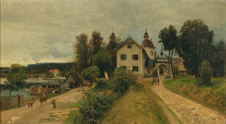 Anton Hlavacek - Castle in Velden on Wrthersee.webp